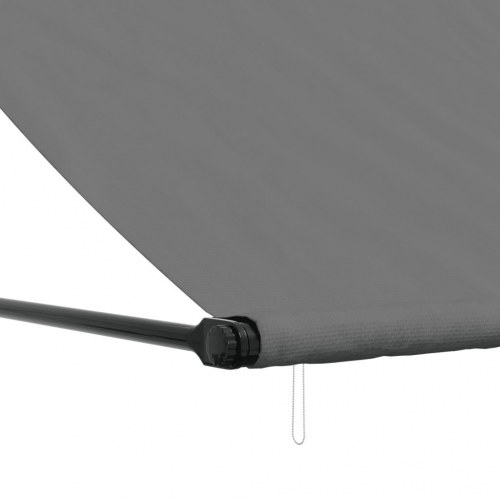 Markise 350 × 150 cm - sammenrullelig stof/stål, antracitgrå