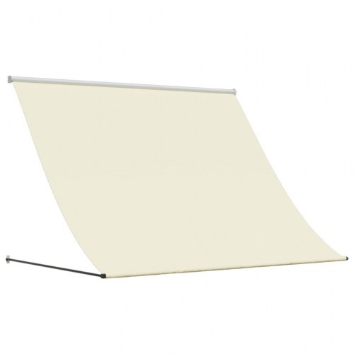 Sammenrullelig markise 250 × 150 cm - stof og stål, cremefarvet