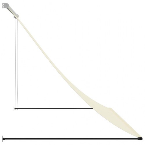Sammenrullelig markise 250 × 150 cm - stof og stål, cremefarvet