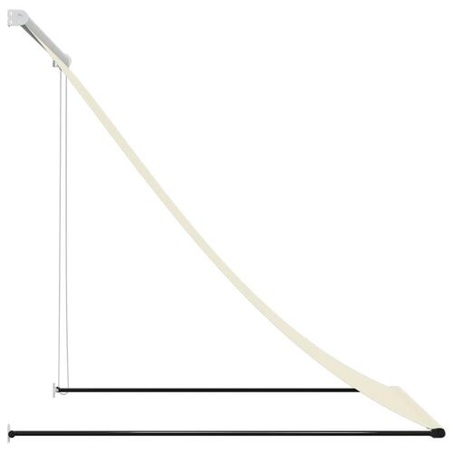 Markise 100x150 cm sammenrullelig stof og stål cremefarvet