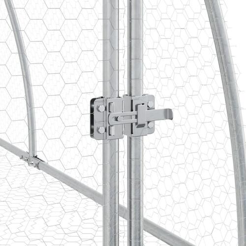 Kaninbur 300x105x120 cm galvaniseret stål sølvfarvet