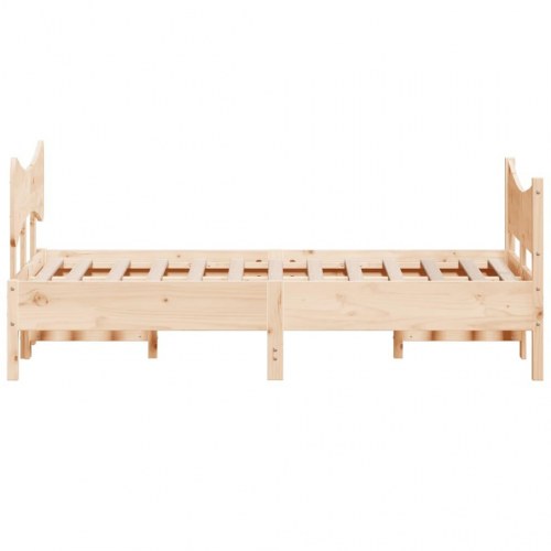 Sengeramme i massivt fyrretræ 120×200 cm - uden madras