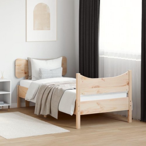 Sengeramme i massivt fyrretræ 90 x 200 cm - uden madras
