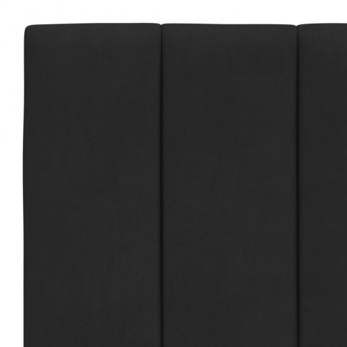 Sengeramme med LED Hanko 80 x 200 cm - sort fløjl
