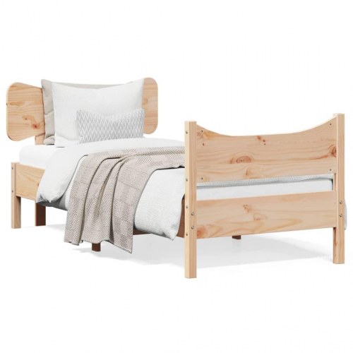 Sengeramme uden madras 90x190 cm massivt fyrretræ