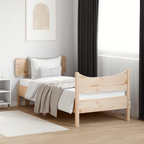 Sengeramme uden madras 90x190 cm massivt fyrretræ