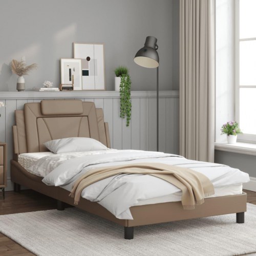 Sengeramme Viana med hovedgærde 100 x 200 cm - cappuccino