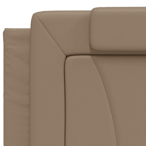 Sengeramme Viana 200 x 200 cm i kunstlæder - cappuccino