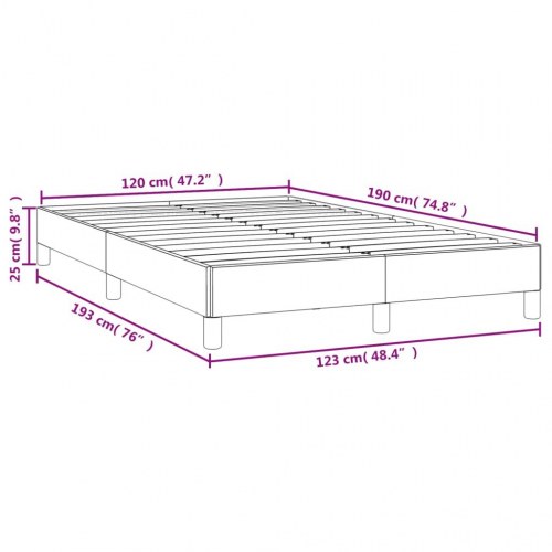 Sengeramme uden madras 120x190 cm - stof, sort