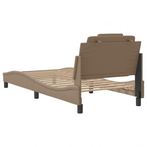 Sengeramme Viana 90 x 200 cm i kunstlæder - cappuccino