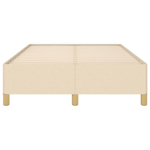 Sengeramme i stof 120 x 190 cm uden madras - cremefarvet