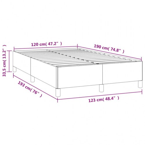 Sengeramme 120x190 cm i sort kunstlæder - enkeltseng uden madras
