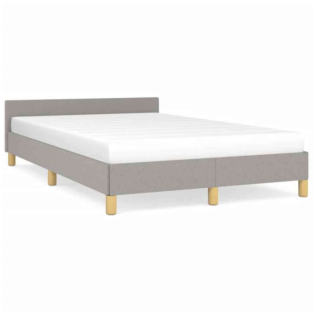 Sengeramme uden madras 120x190 cm stof enkeltseng lysegrå
