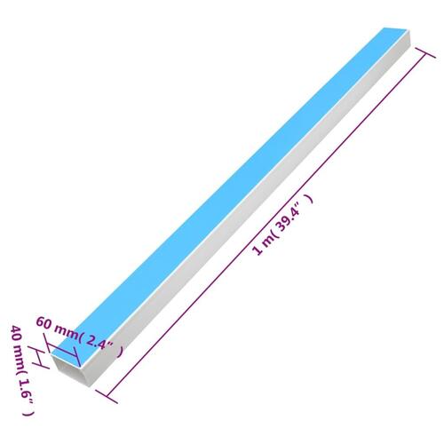 Selvklæbende kabelkanal 60x40 mm 30 mm PVC