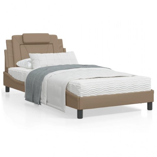 Sengeramme Viana med LED - cappuccino, 100 x 200 cm