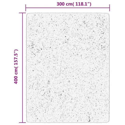 Gulvtæppe OVIEDO 300x400 cm kort luv cremefarvet