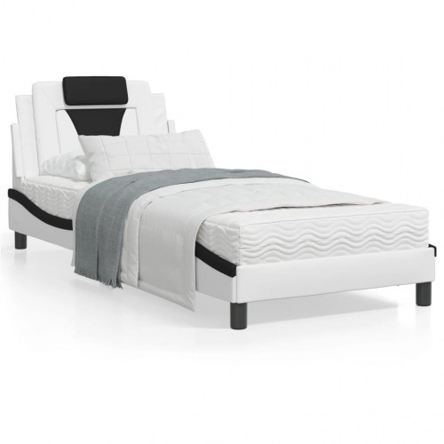 Sengeramme Viana med LED uden madras 80x200 cm - hvid/sort