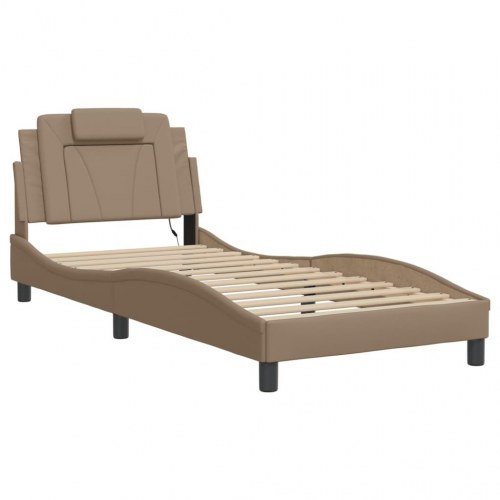 Sengeramme Viana med LED 80 x 200 cm - cappuccino
