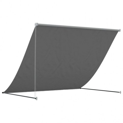 Sammenrullelig markise 200 × 150 cm - stof og stål, antracitgrå