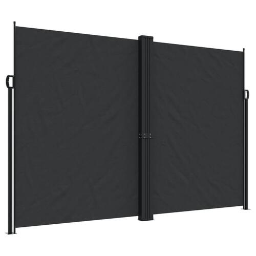 Sammenrullelig sidemarkise 220x1000 cm sort