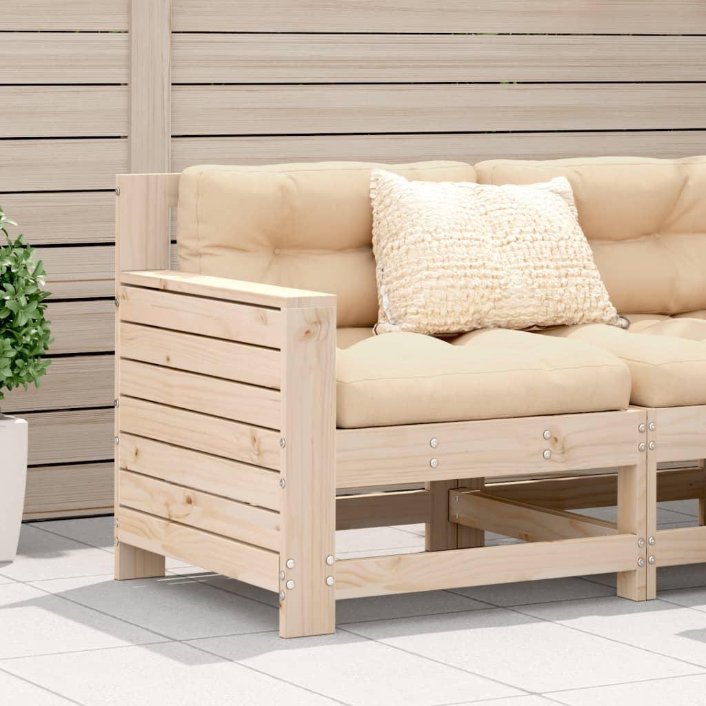 Sofamodul med armlæn 69x62x70,5 cm massivt fyrretræ