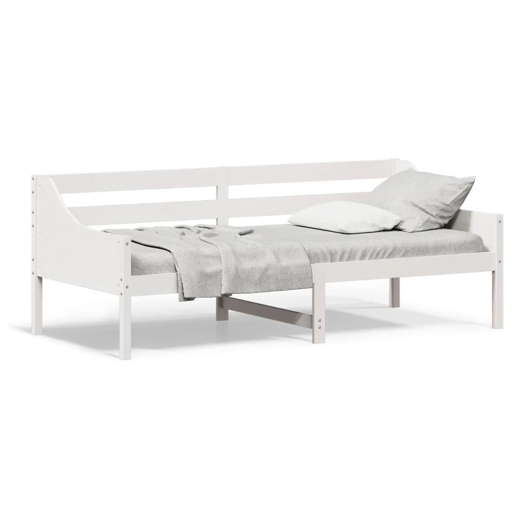 Daybed uden madras 90x200 cm massivt fyrretræ hvid billede