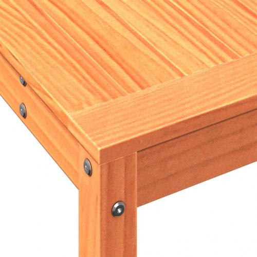 Plantebord med hylde 108x35x75 cm massivt fyrretræ gyldenbrun