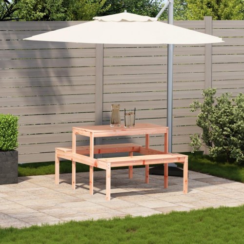 Picnicbord 110x134x75 cm massivt douglasgran