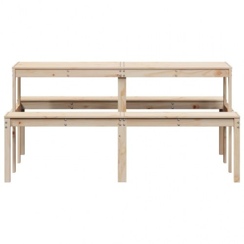 Picnicbord med bænke 160 x 134 x 75 cm - massivt fyrretræ