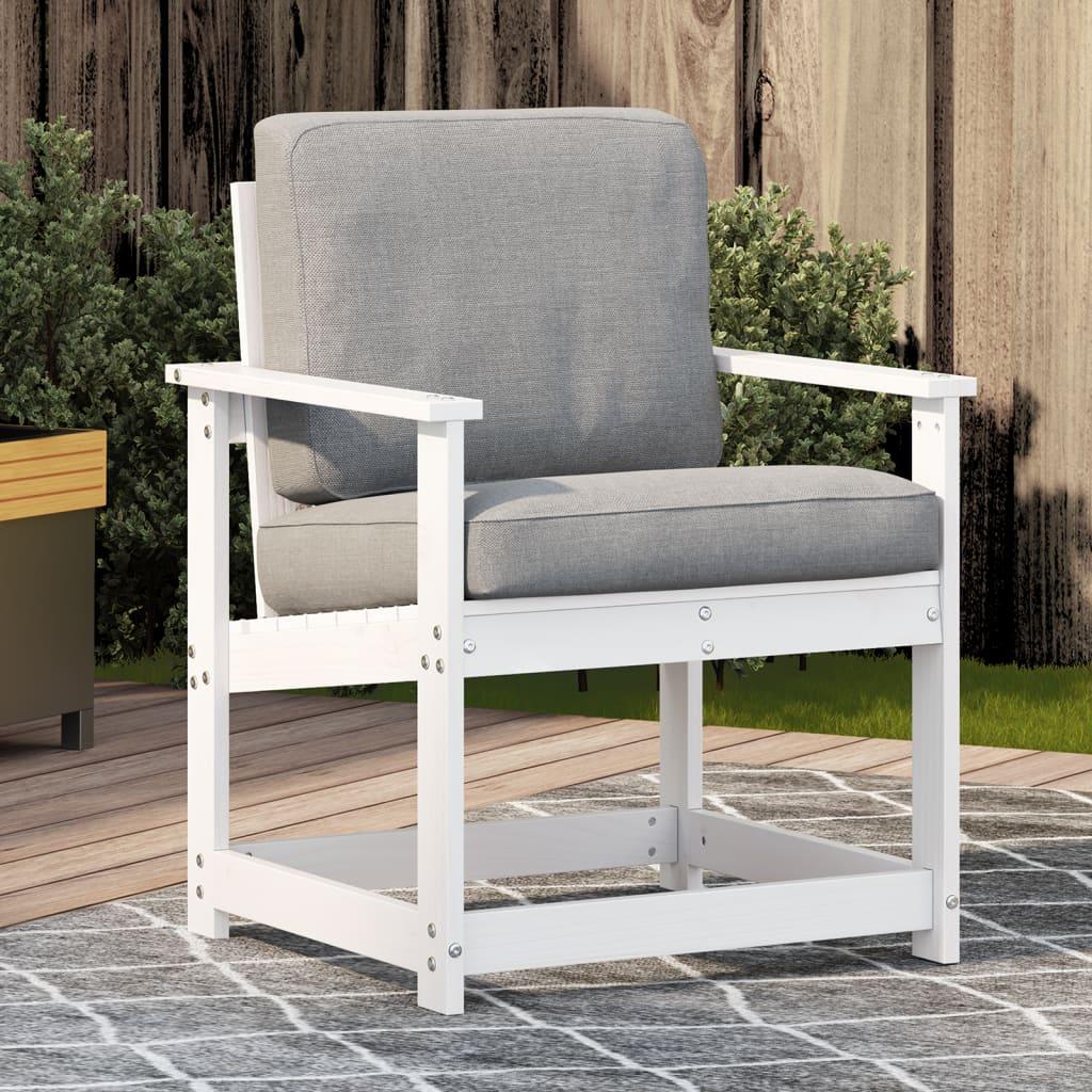 Havestol 62x56x77 Cm Massivt Fyrretræ Hvid