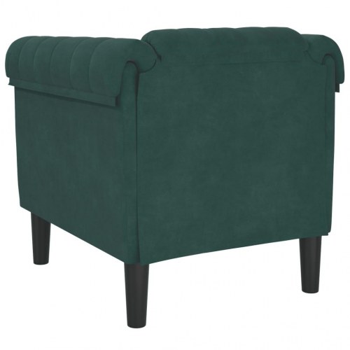 Sofastol velour mørkegrøn