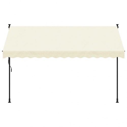 Markise 300x150 cm sammenrullelig stof og stål cremefarvet