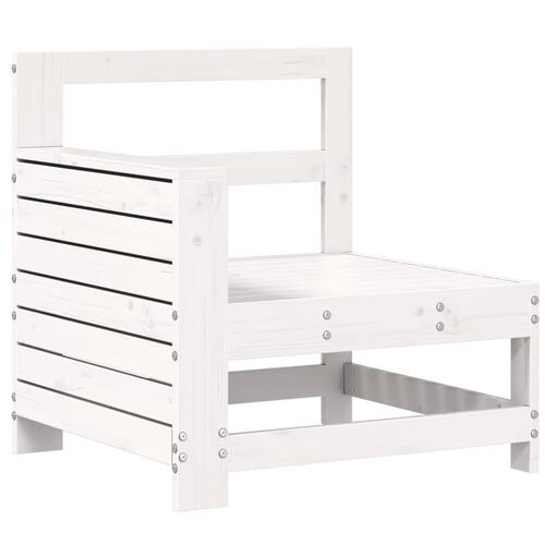 Sofamodul til haven 69x62x70,5 cm massivt fyrretræ hvid