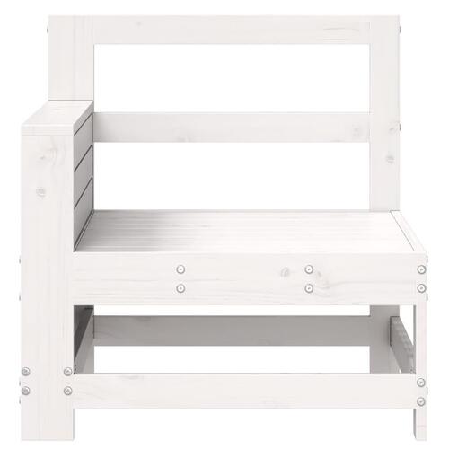Sofamodul til haven 69x62x70,5 cm massivt fyrretræ hvid