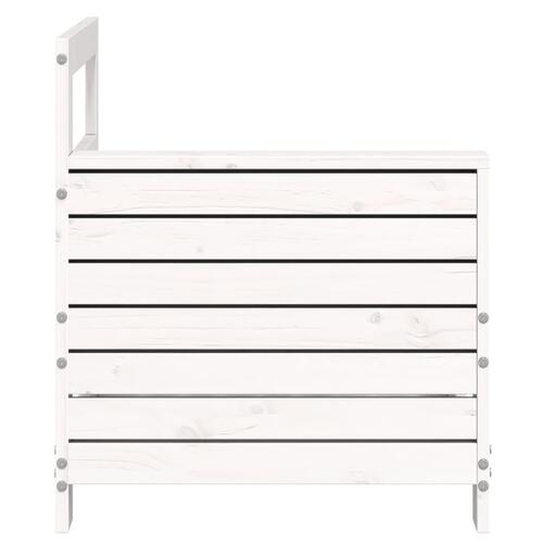 Sofamodul til haven 69x62x70,5 cm massivt fyrretræ hvid