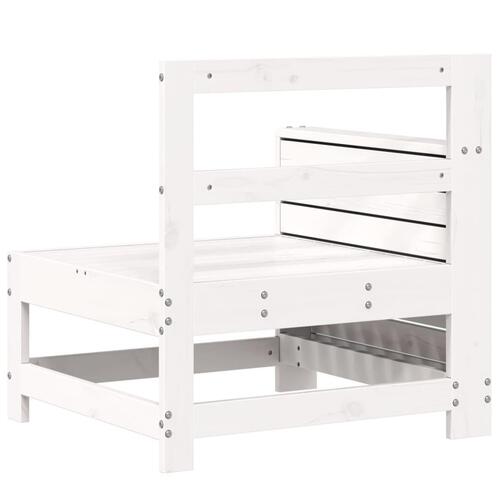 Sofamodul til haven 69x62x70,5 cm massivt fyrretræ hvid