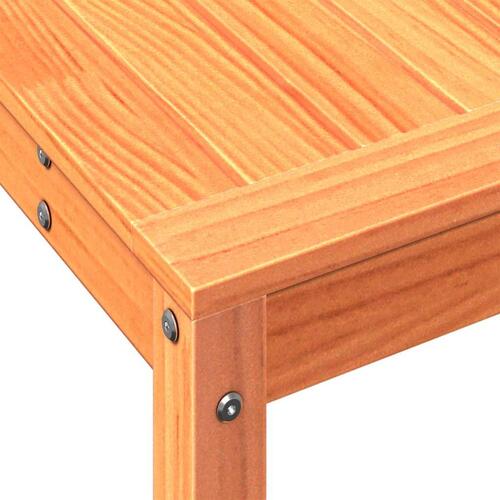 Plantebord med hylde 82,5x35x75 cm massivt fyrretræ gyldenbrun