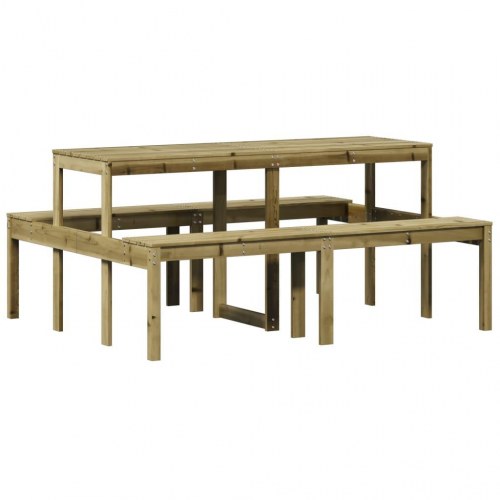 Picnicbord 160x134x75 cm imprægneret fyrretræ