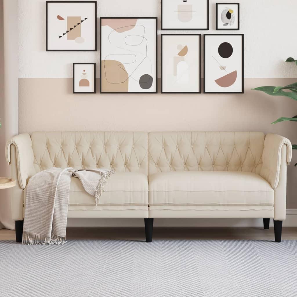 3 Personers Chesterfieldsofa Hør