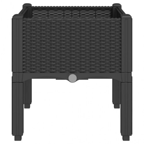 Plantekasse med ben 40x40x42 cm PP sort