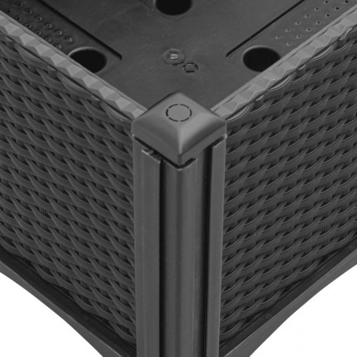 Plantekasse med ben 40x40x42 cm PP sort