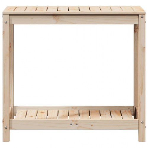 Plantebord med hylde i massivt fyrretræ - 82,5 x 50 x 75 cm