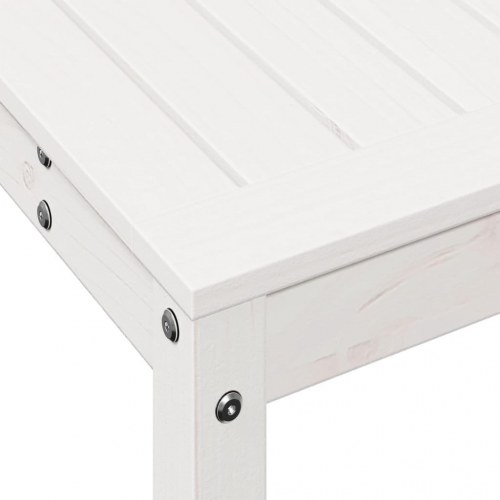 Plantebord med hylde 82,5x35x75 cm massivt fyrretræ hvid