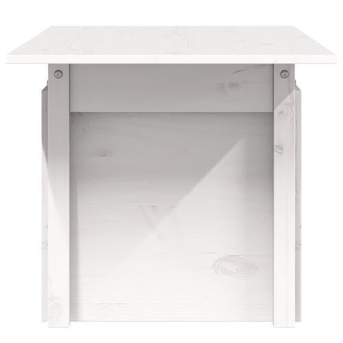 Havebord 100x50x75 cm massivt fyrretræ hvid