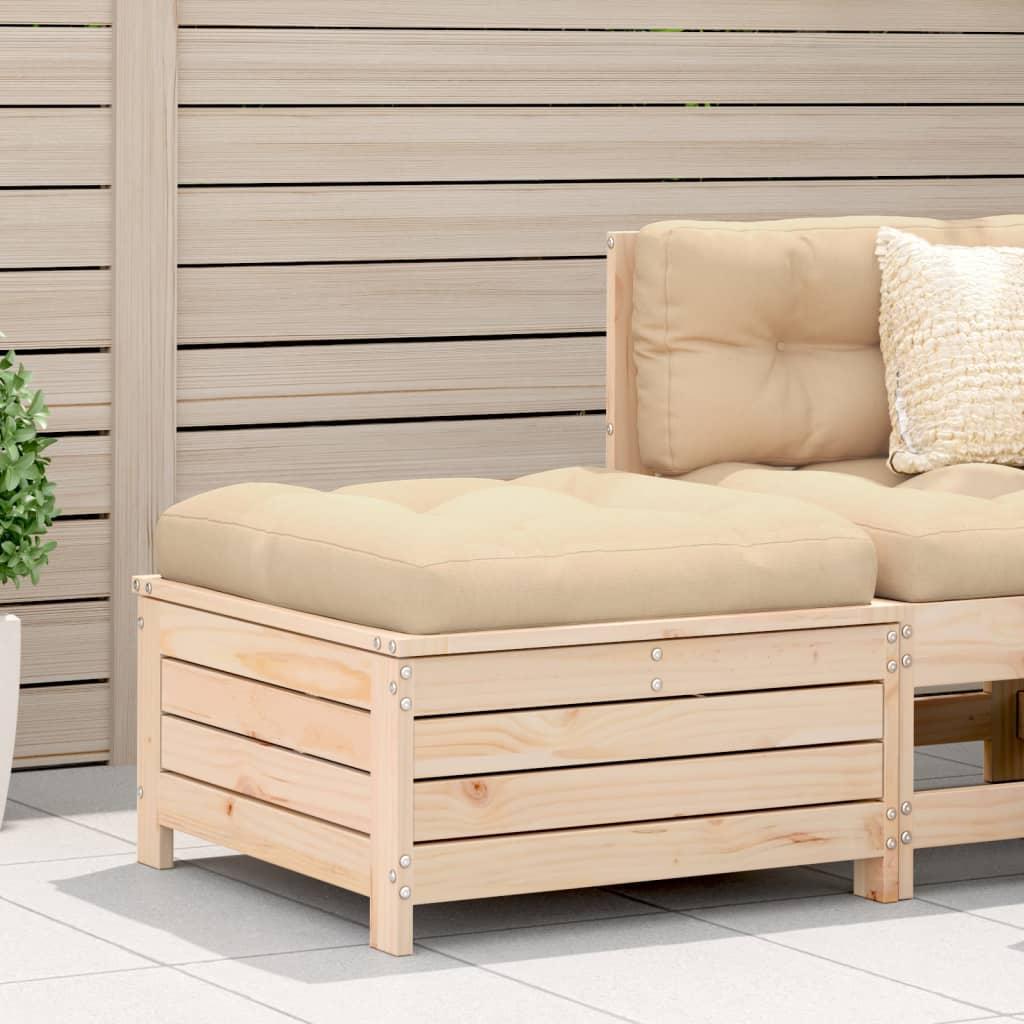 Haveskammel 62x63,5x32 cm massivt fyrretræ