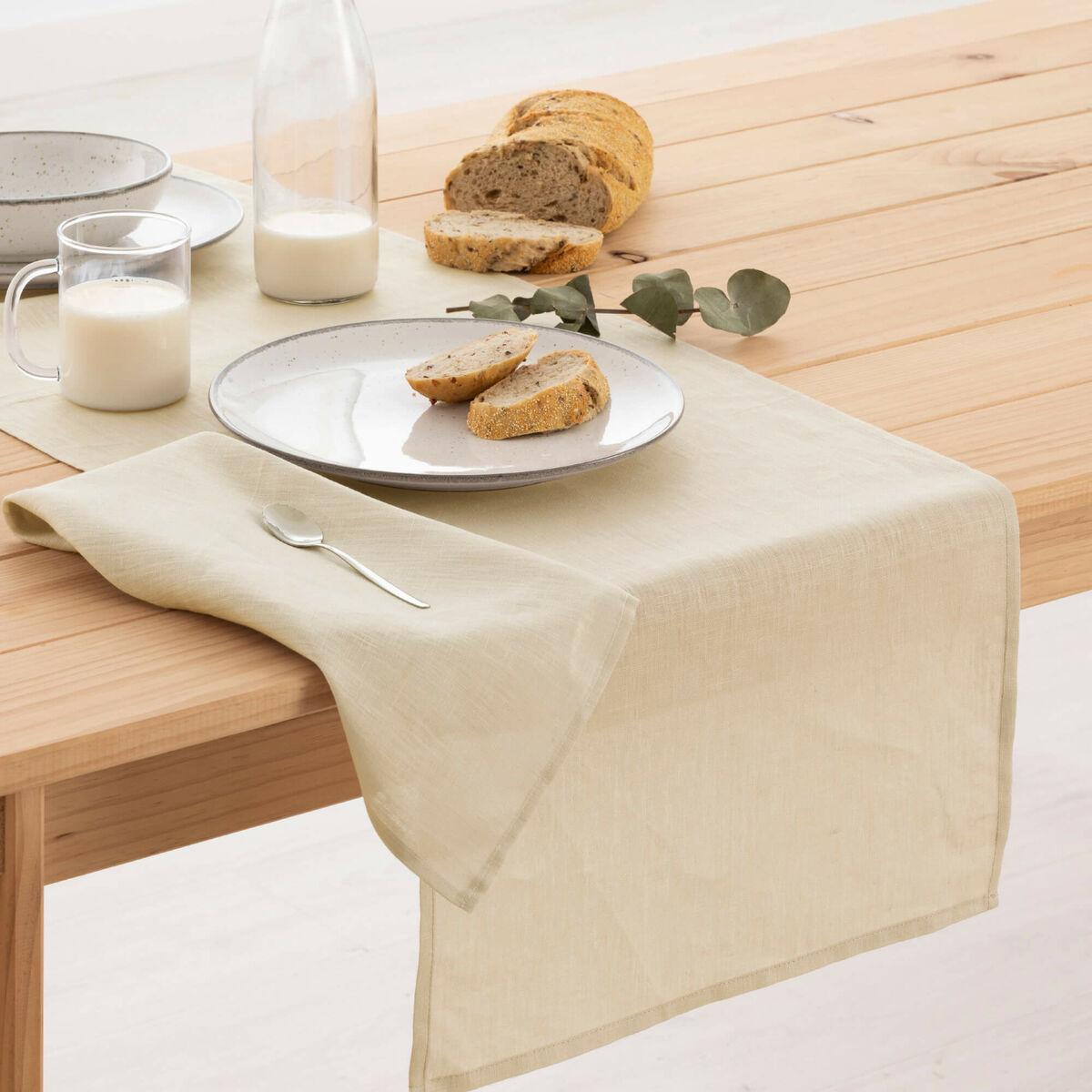 Belum bordløber - Beige, 45 x 140 cm, 100 % hør