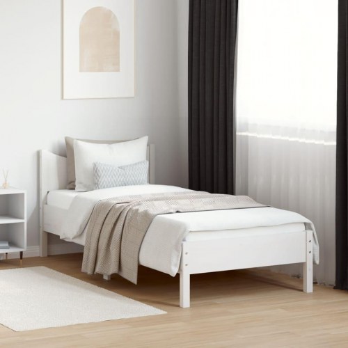 Sengeramme uden madras 90x190 cm massivt fyrretræ hvid