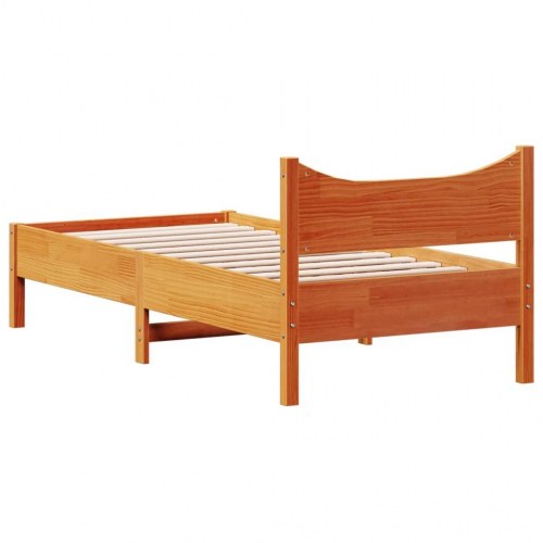 Sengeramme 90x200 cm i massivt fyrretræ - gyldenbrun