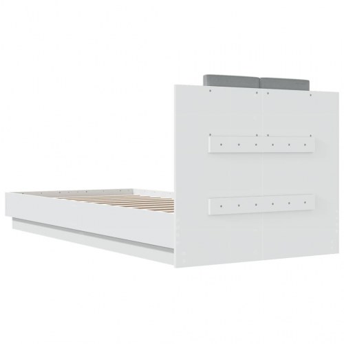 Sengeramme med sengegavl 90 x 200 cm - hvid