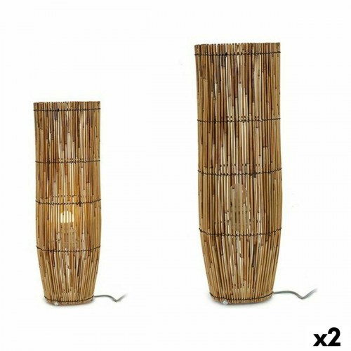 Gulvlamper i natur bambus 21,5 × 62 × 21,5 cm - sæt á 2